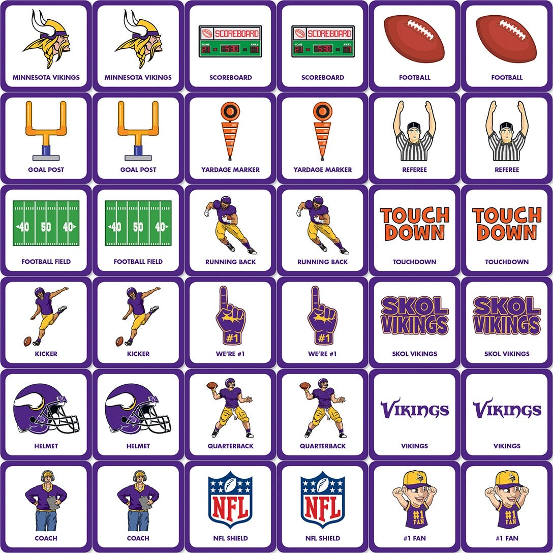 Minnesota Vikings Matching Game