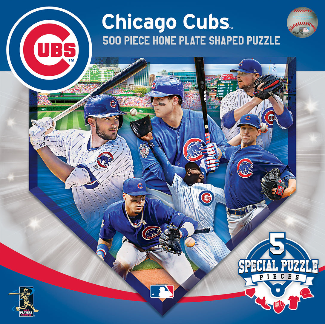 Chicago Cubs 500pc Homeplate Shaped Puzzle