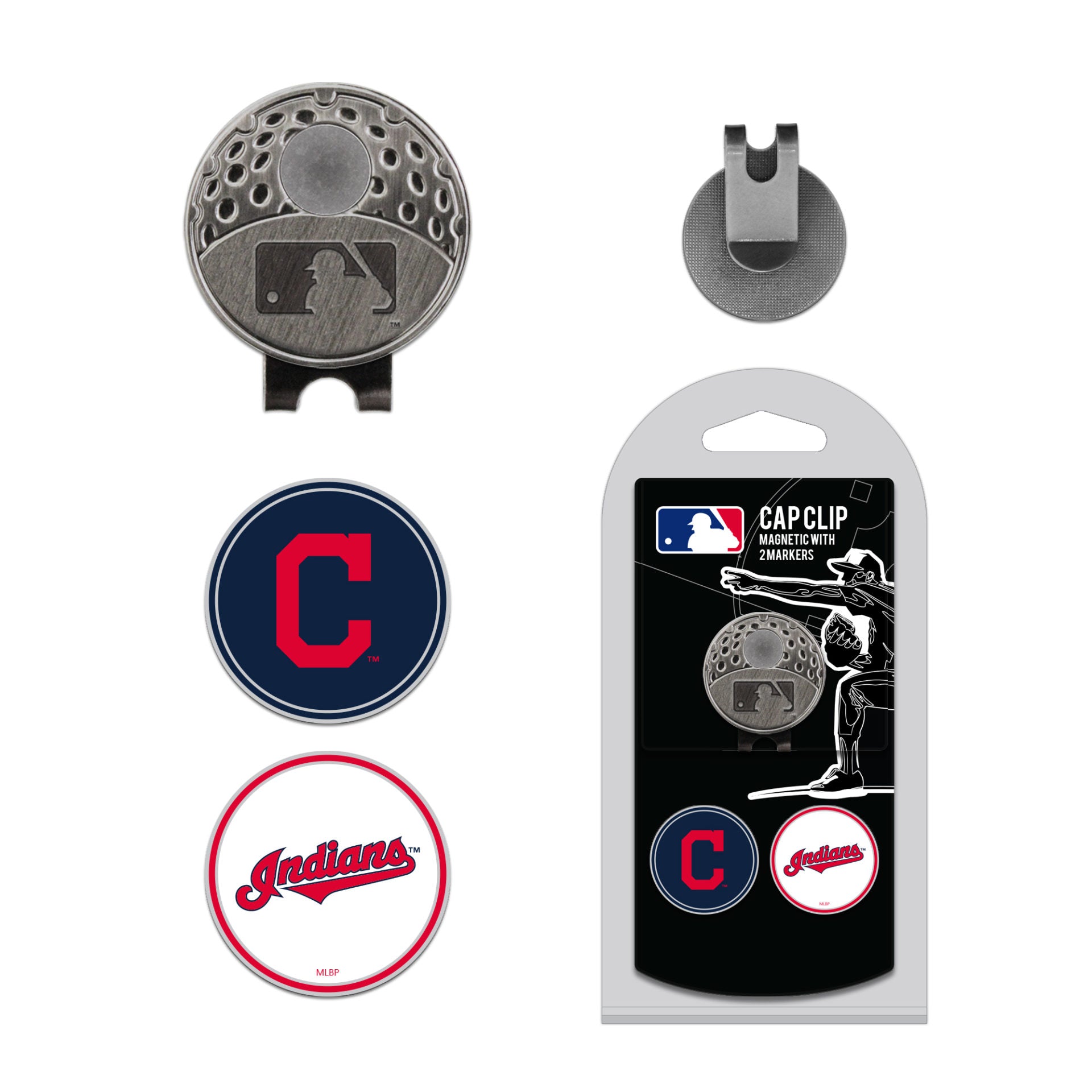 CLEVELAND INDIANS 2 MKR CAP CLIP