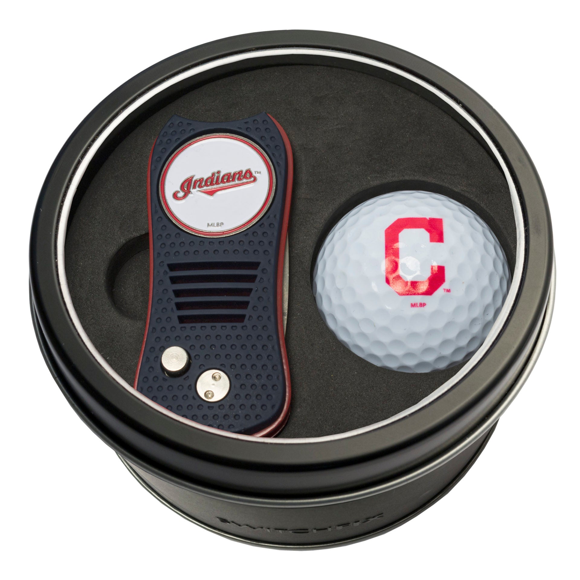 CLEVELAND INDIANS SWITCH BALL TIN