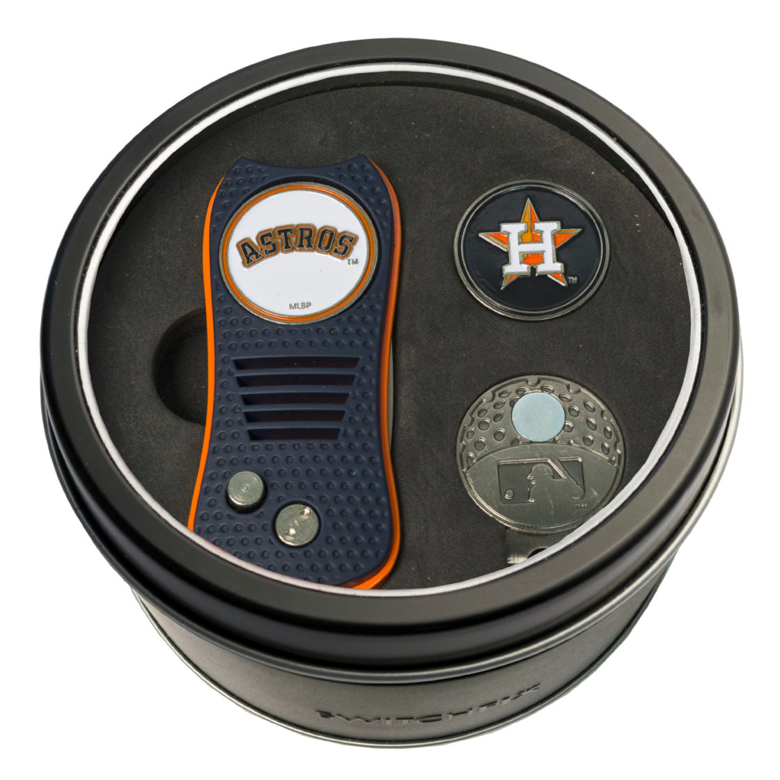 HOUSTON ASTROS SWITCH CAP CLIP TIN