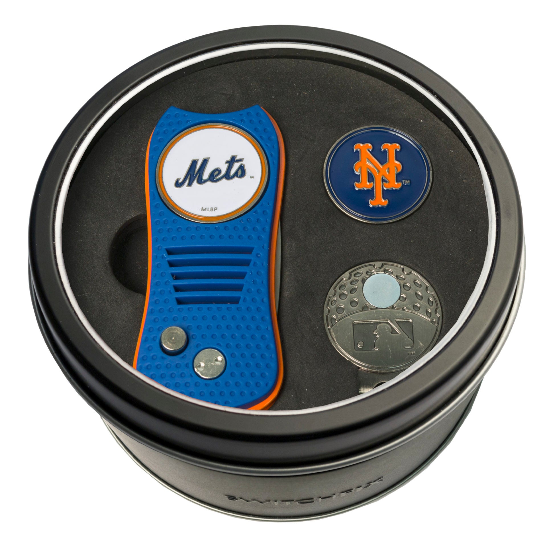 NEW YORK METS SWITCH CAP CLIP TIN