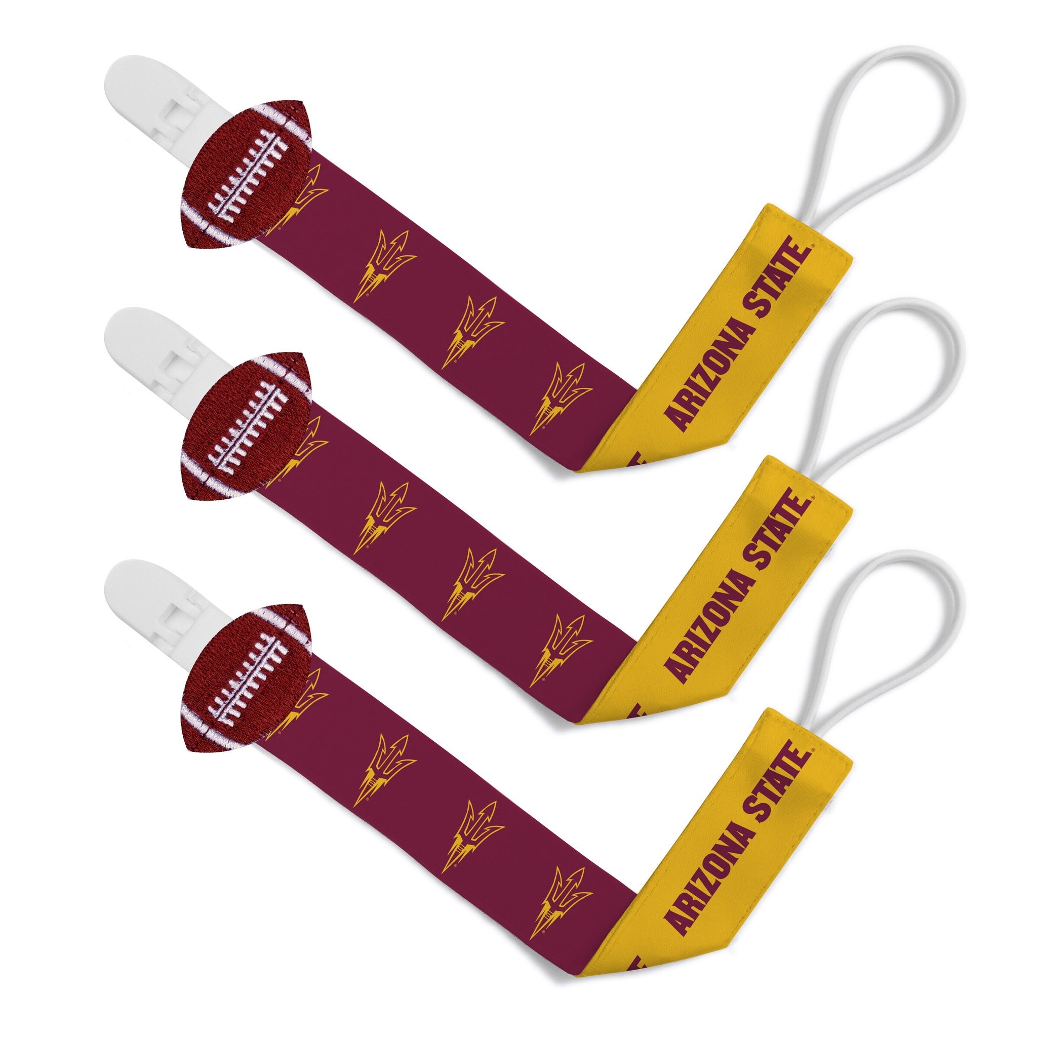 Arizona State Pacifier Clips 3-Pack