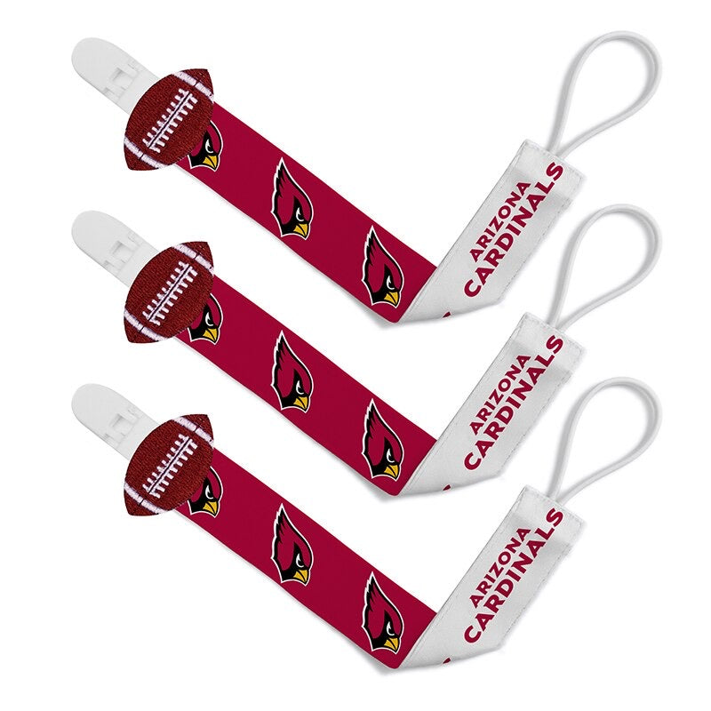 Arizona Cardinals Pacifier Clips 3-Pack