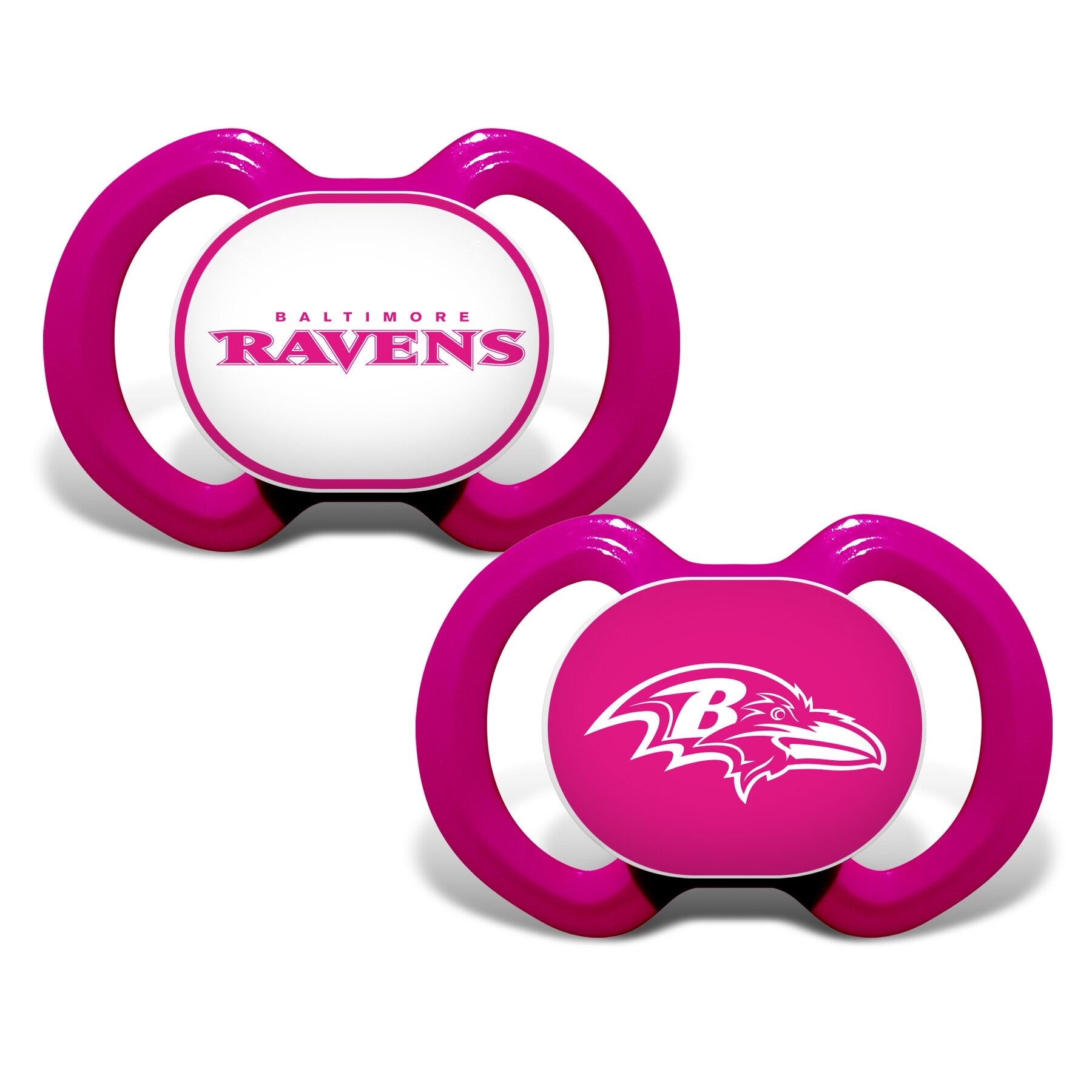 Baltimore Ravens Pacifier 2-Pack - Pink