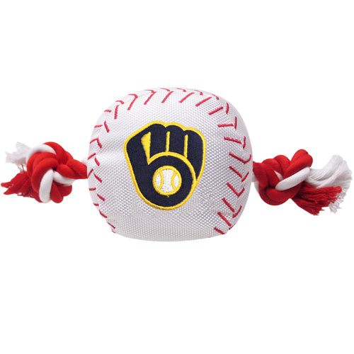 MILWAUKEE BREWERS NYLON BASEBALL ROPE TOY-OFF PRICE