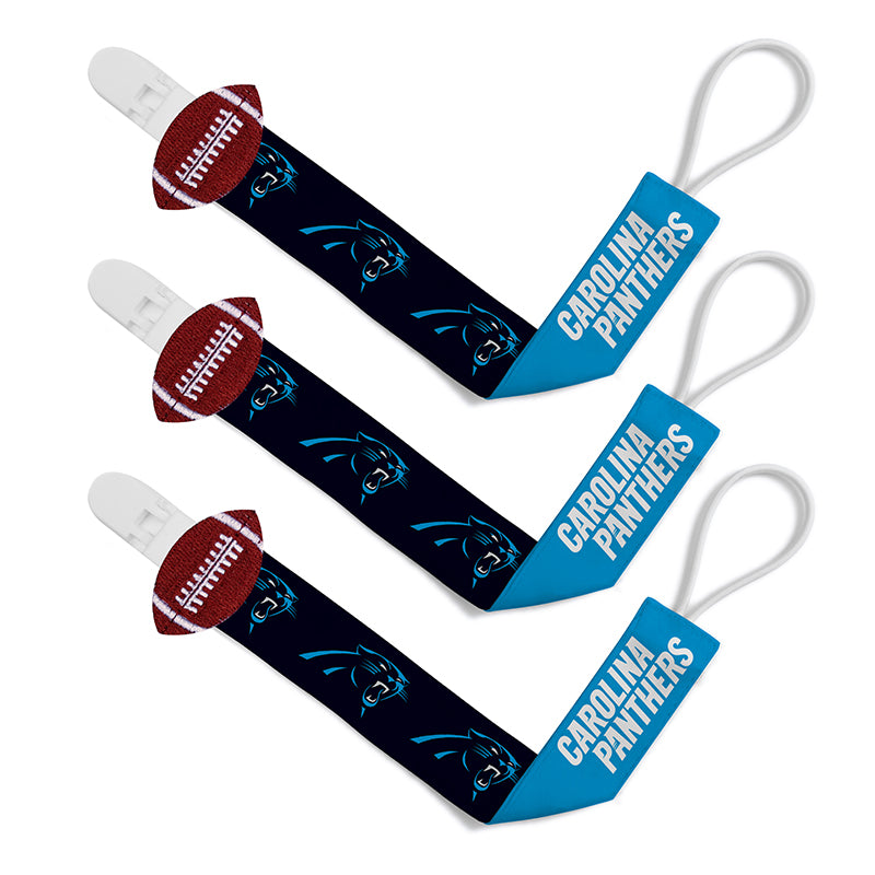 Carolina Panthers Pacifier Clips 3-Pack