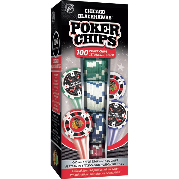 Chicago Blackhawks Poker Chips 100pc