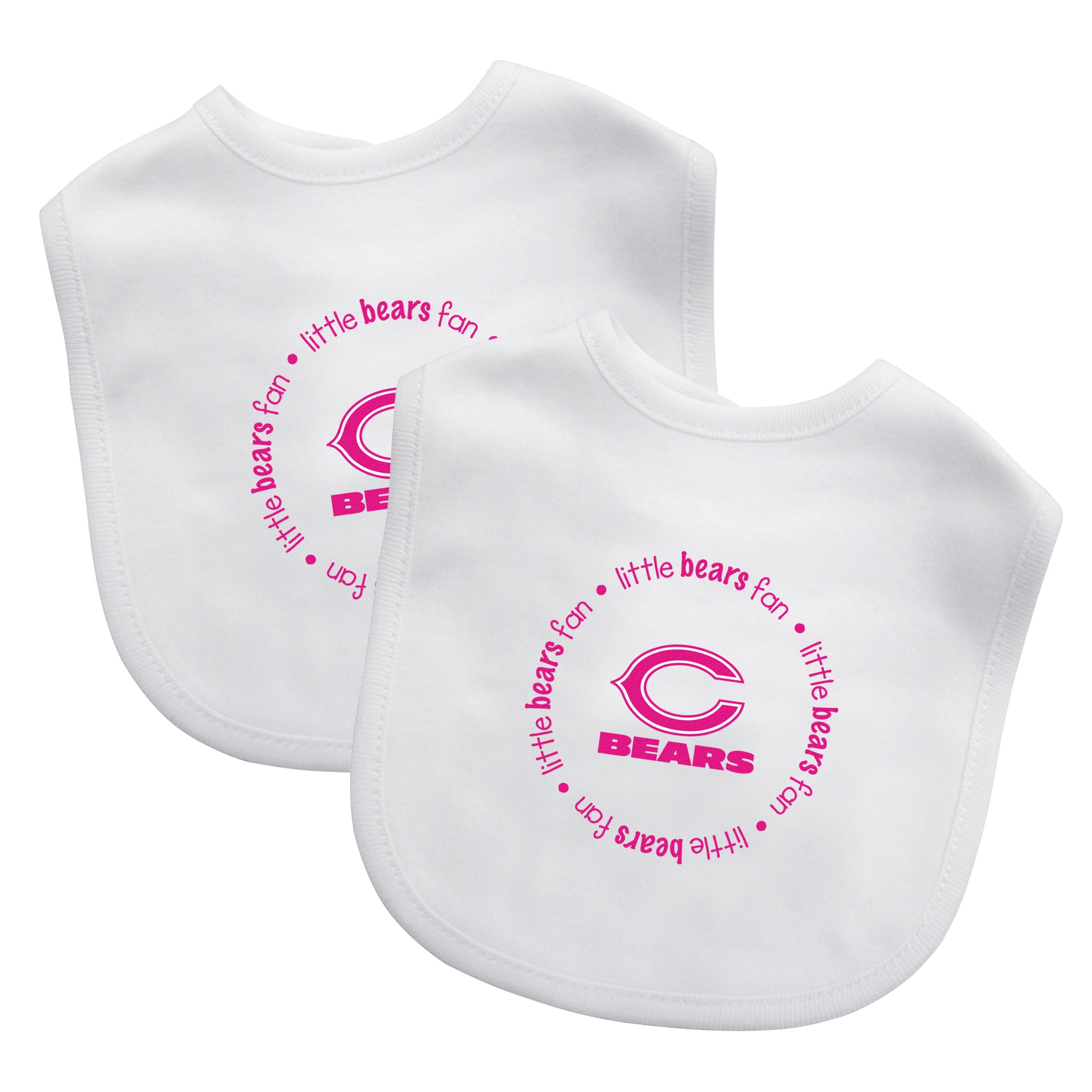 Chicago Bears Baby Bibs 2-Pack - Pink