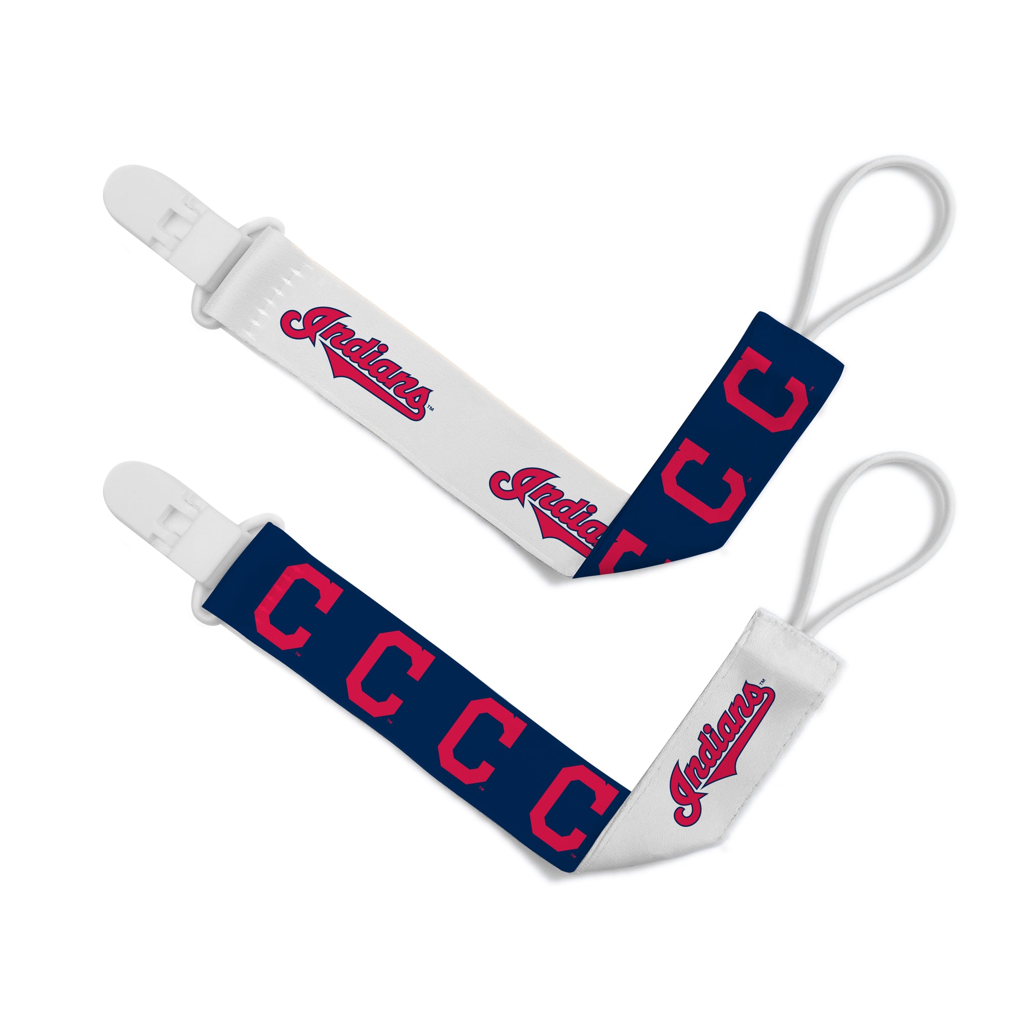 Cleveland Indians Pacifier Clips 2-Pack