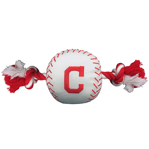 CLEVELAND INDIANS NYLON BASEBALL ROPE TOY