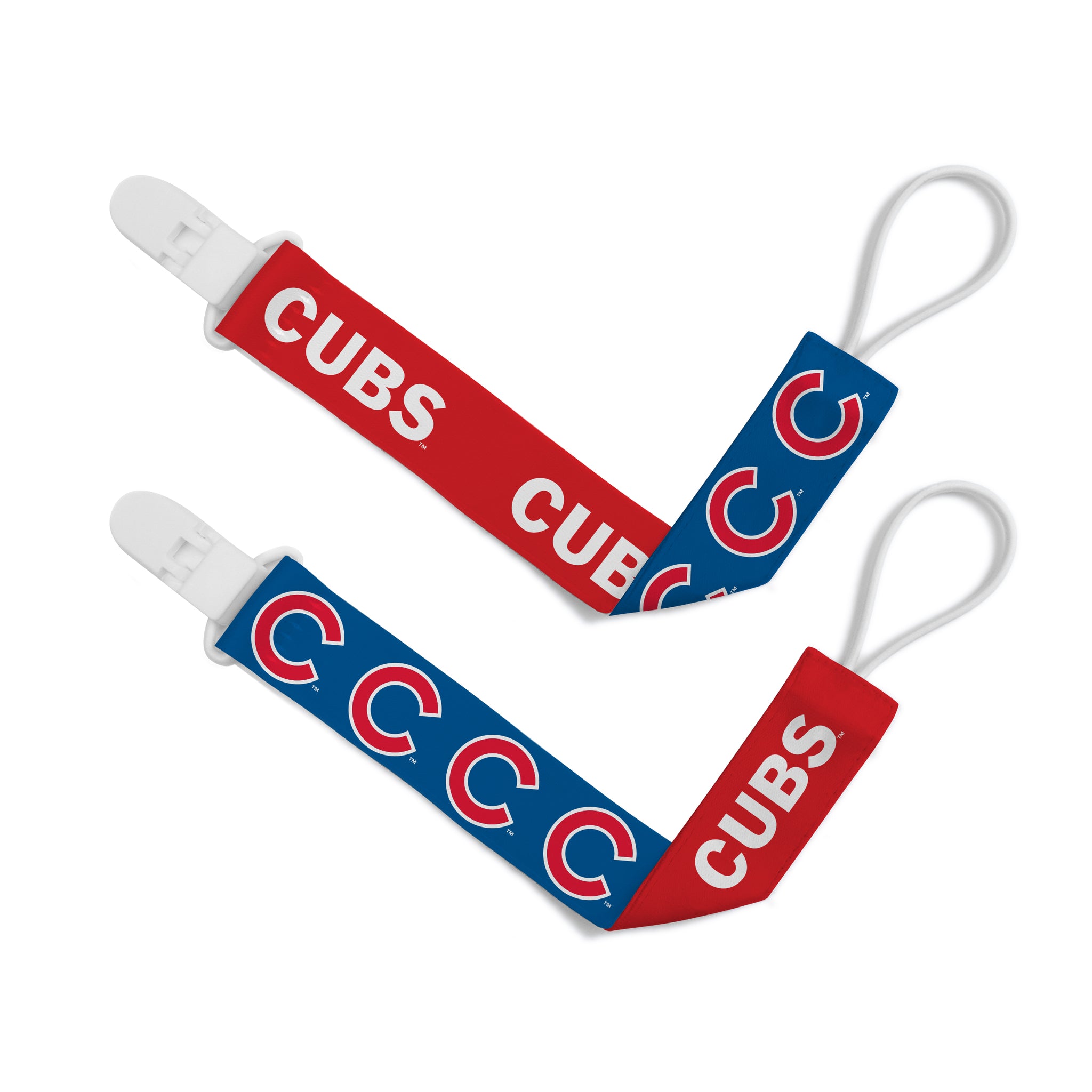 Chicago Cubs Pacifier Clips 2-Pack