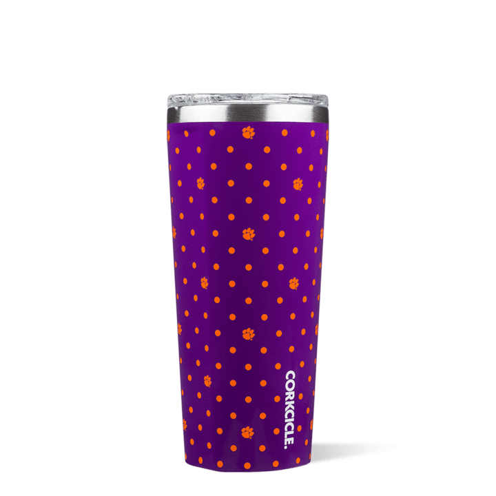 Clemson Polka Dot Tumbler