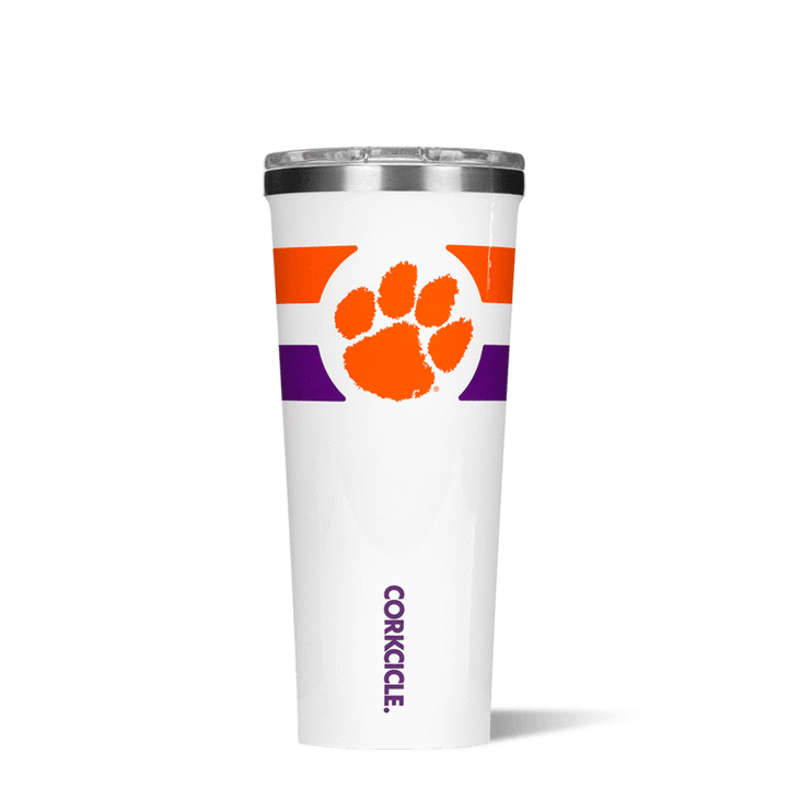 Clemson Gym Stripe Tumbler
