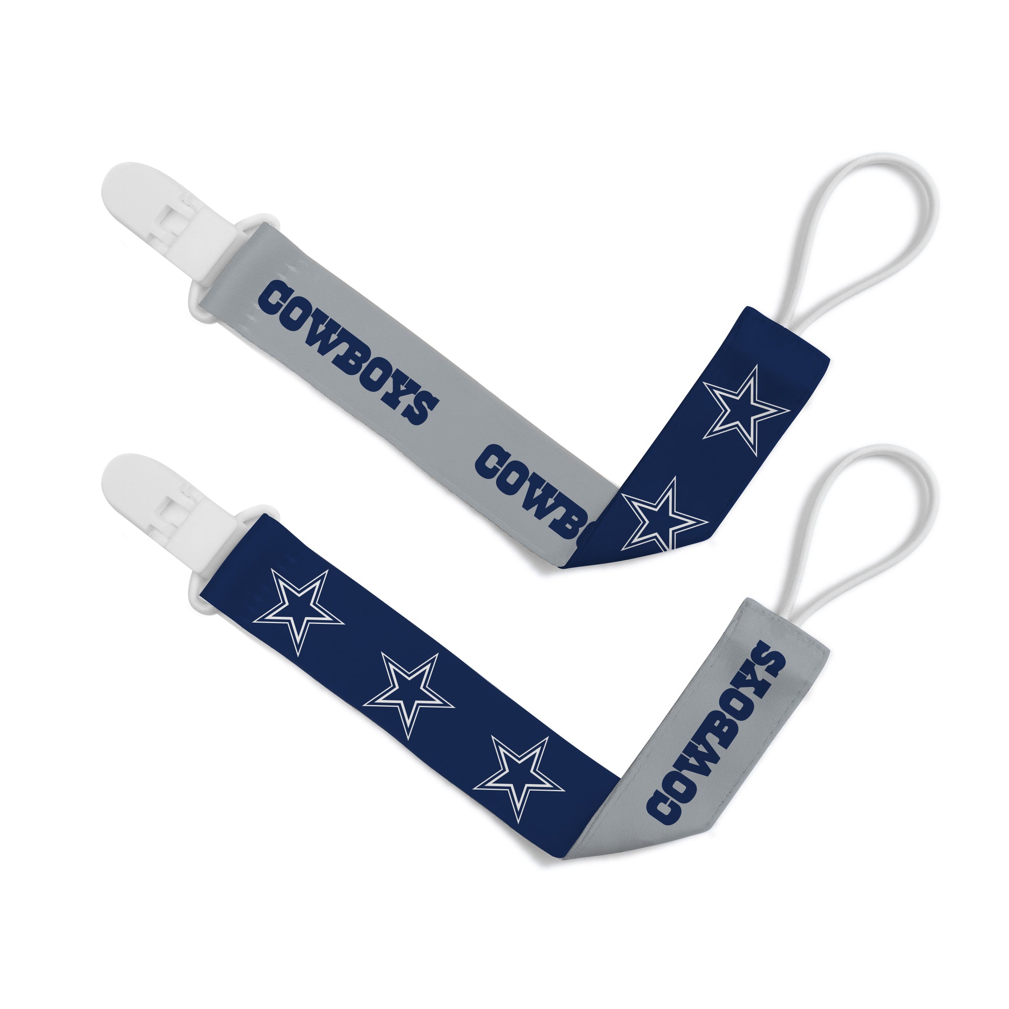 Dallas Cowboys Pacifier Clips 2-Pack