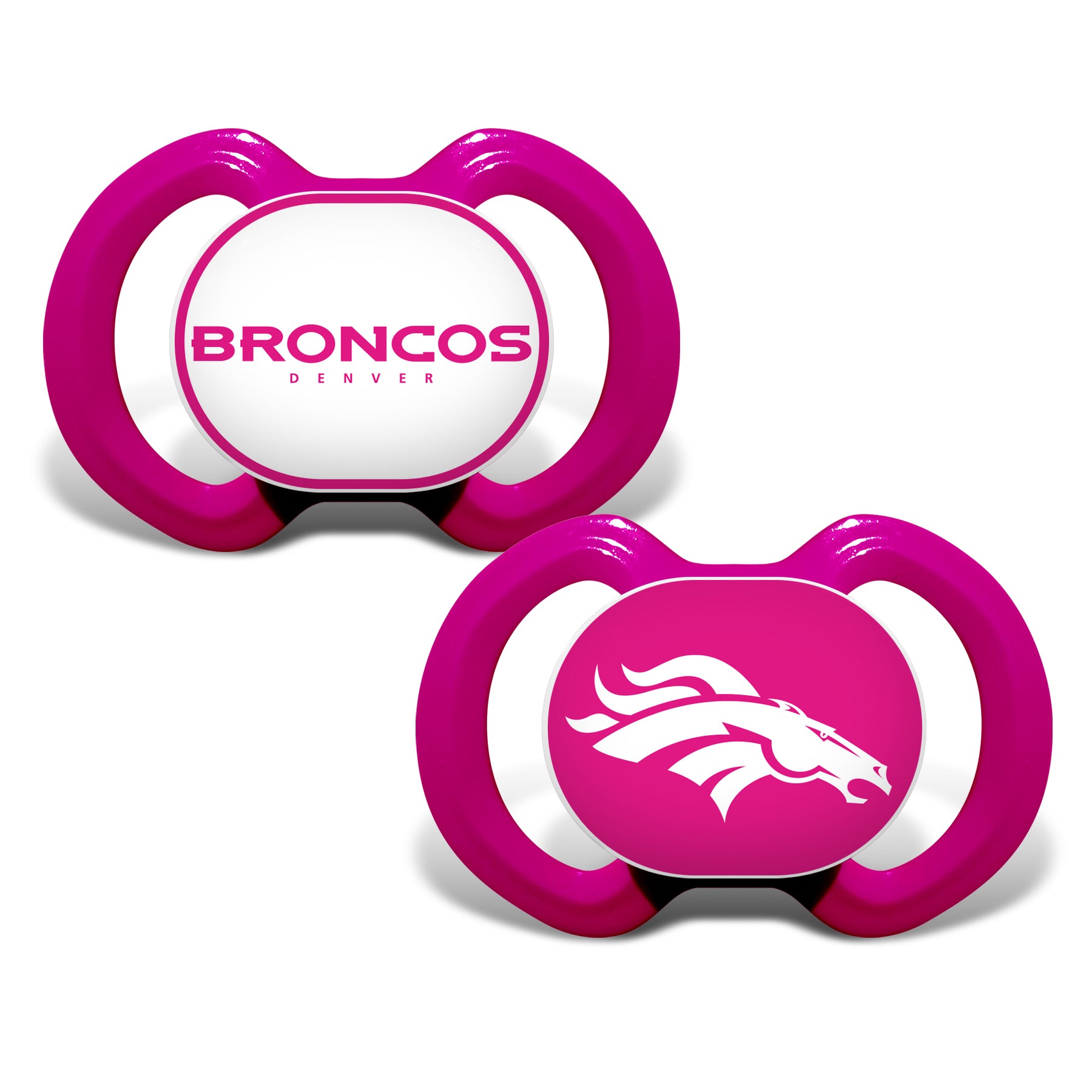 Denver Broncos Pacifier 2-Pack - Pink