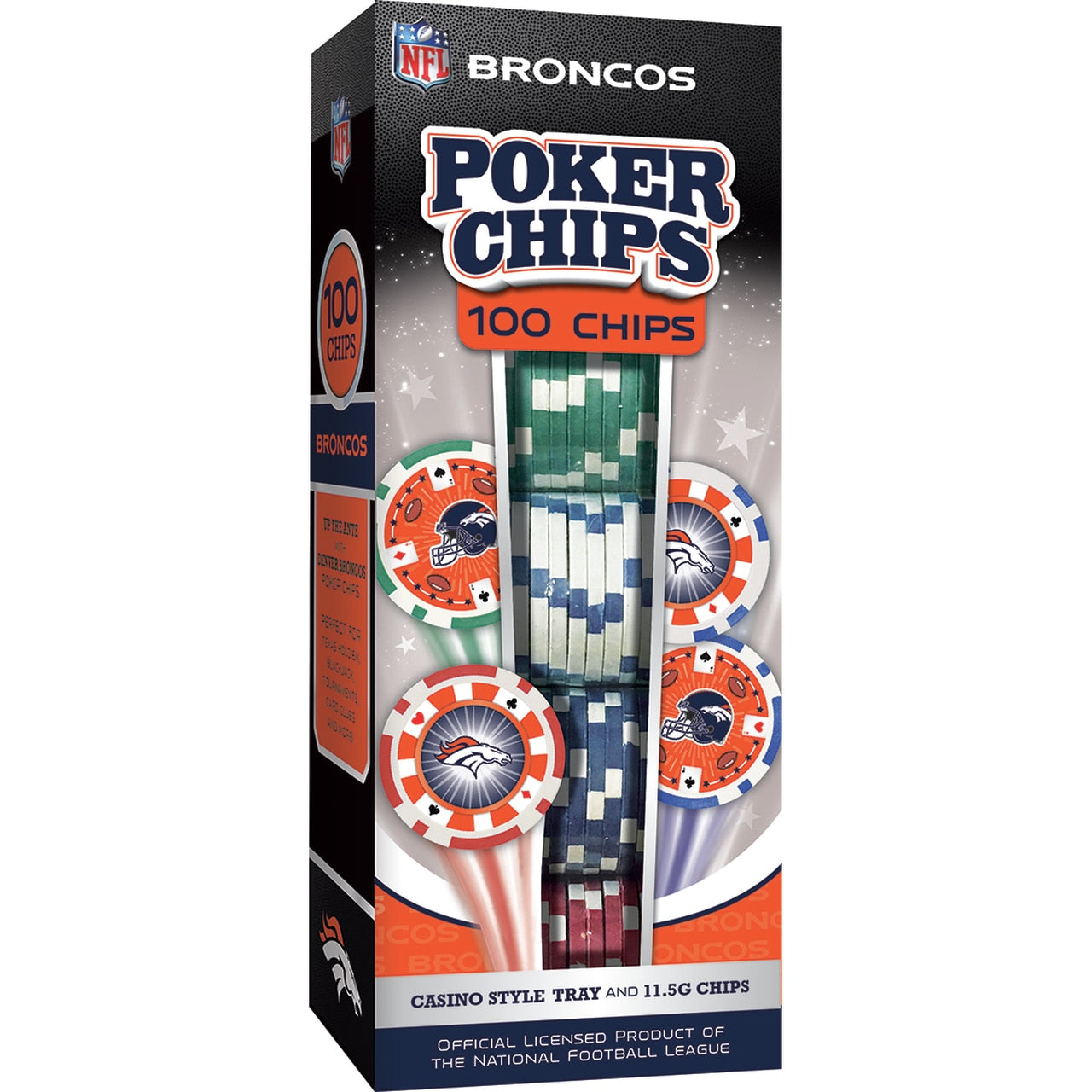 Denver Broncos Poker Chips 100pc