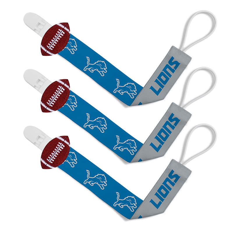 Detroit Lions Pacifier Clips 3-Pack