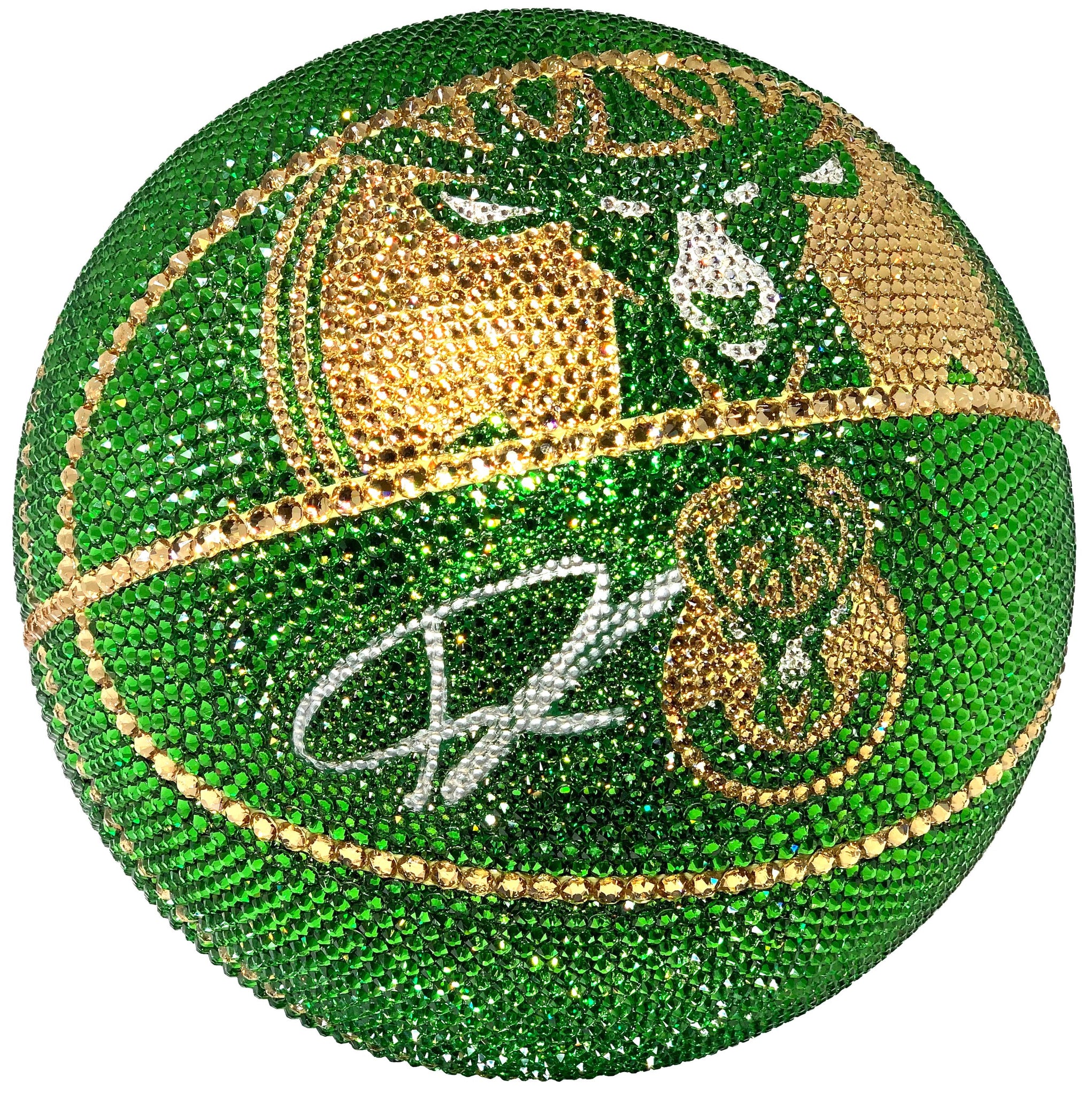 Milwaukee Bucks Crystal Basketball