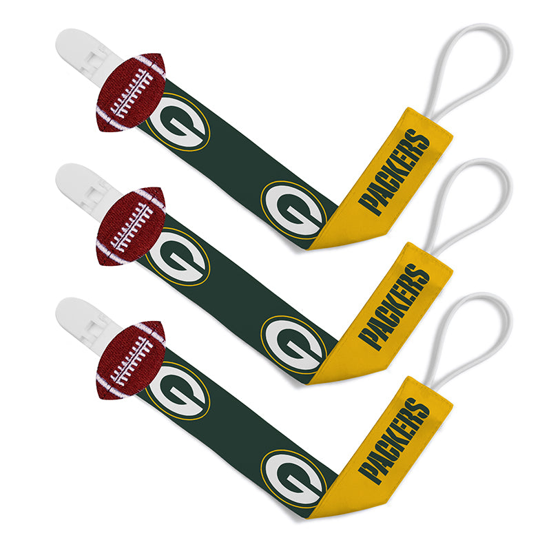 Green Bay Packers Pacifier Clips 3-Pack