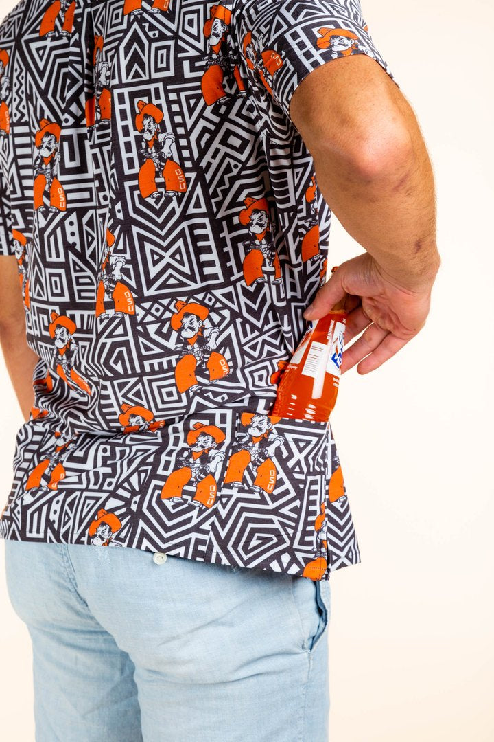 The Away Game | Men's Aztec Oklahoma State Hawaiian Shirt