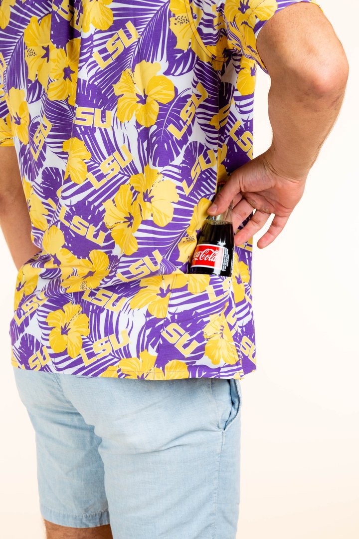 Yelleaux Hibiscus | LSU Hawaiian Shirt