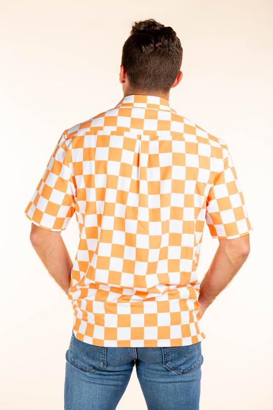 Orange You Glad It's Game Day | University of Tennessee Checker Print Hawaiian Shirt