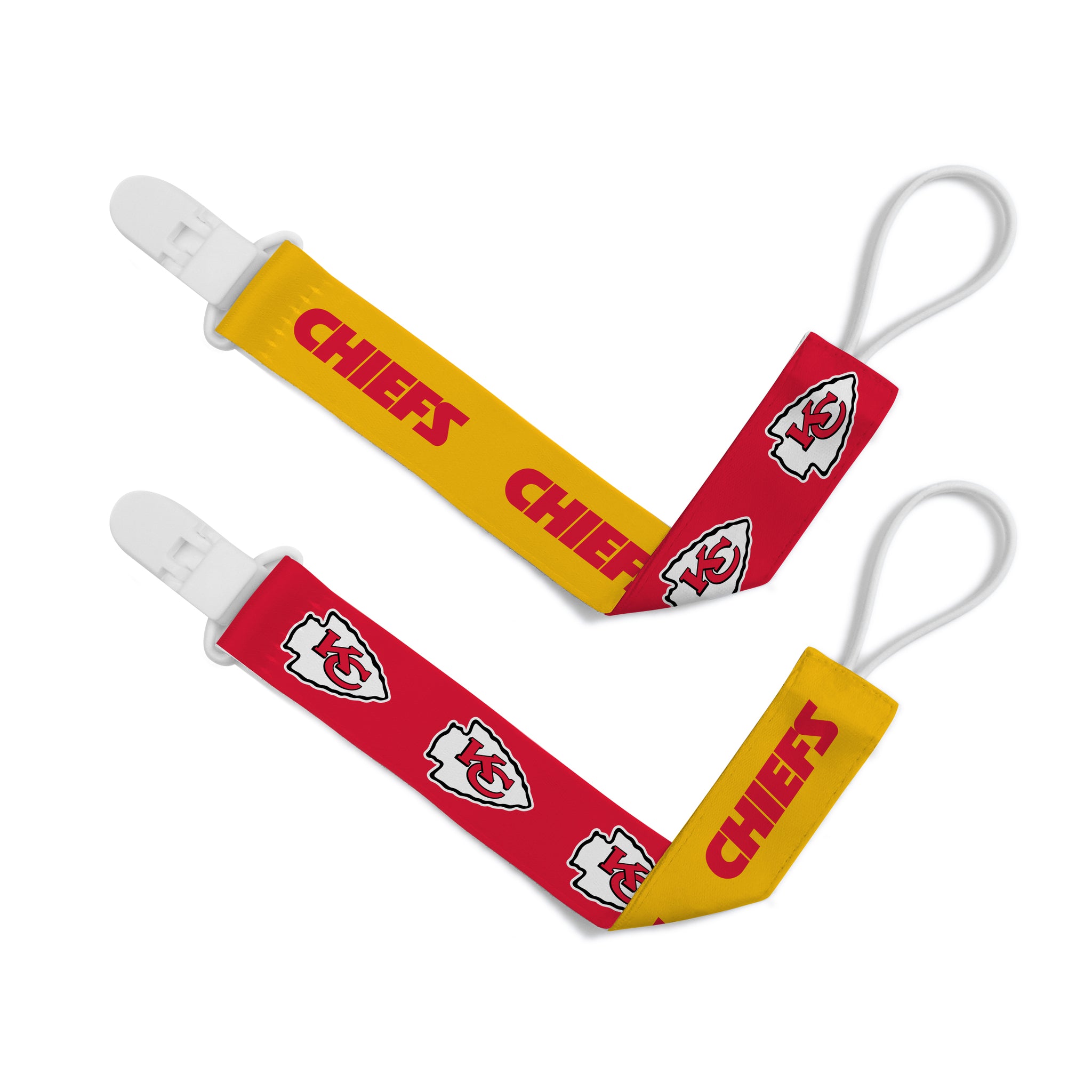 Kansas City Chiefs Pacifier Clips 2-Pack