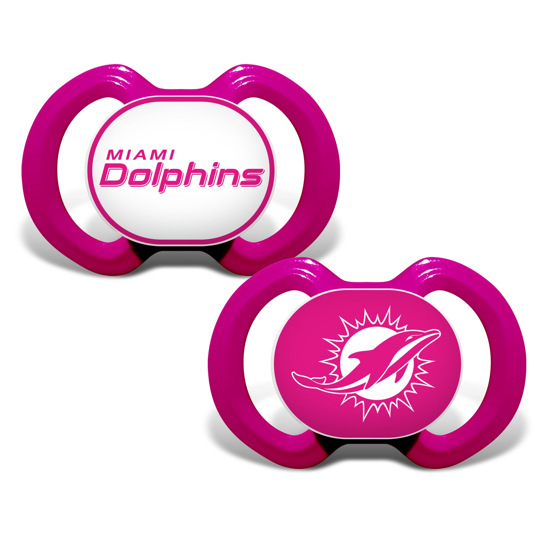 Miami Dolphins Pacifier 2-Pack - Pink