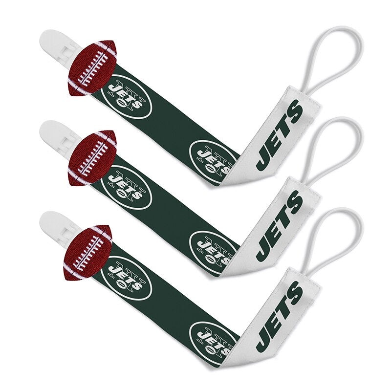 New York Jets Pacifier Clips 3-Pack