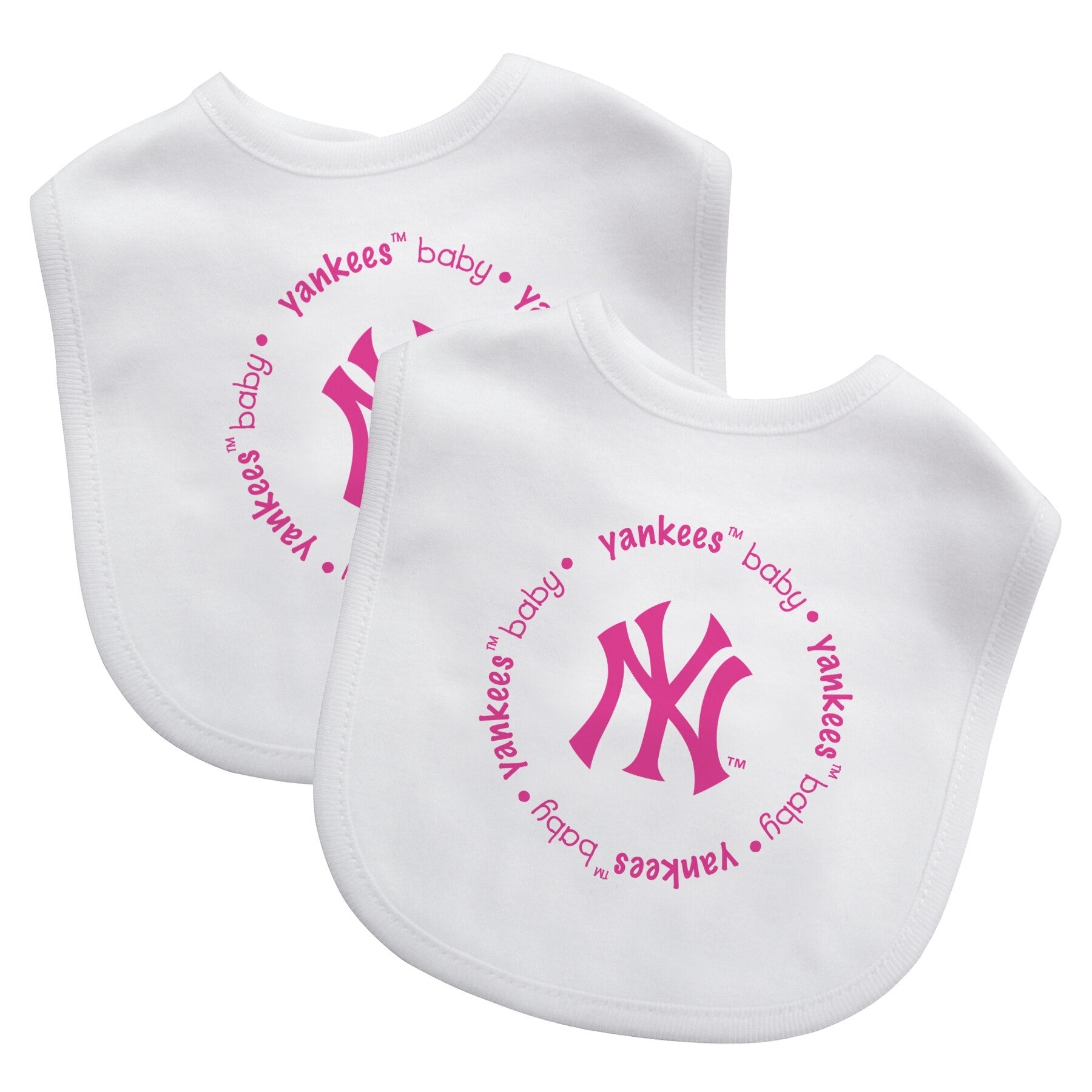 New York Yankees Baby Bibs 2-Pack - Pink