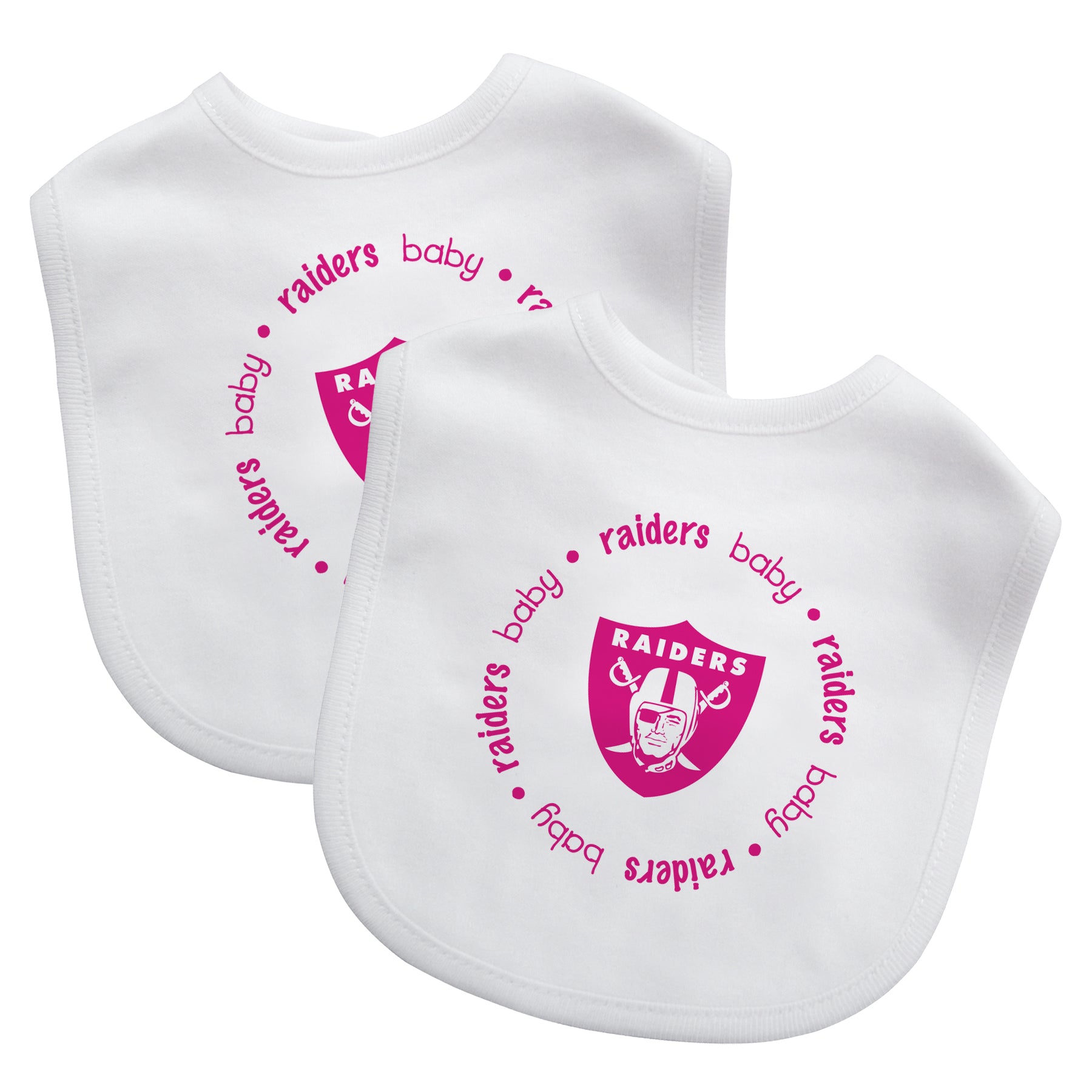 Las Vegas Raiders Baby Bibs 2-Pack - Pink