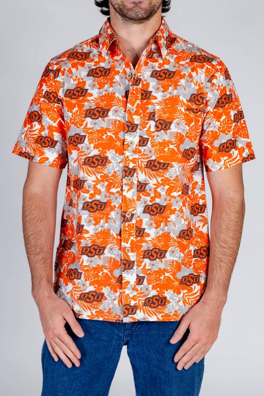 Pistol Pete says Aloha | Oklahoma State Hawaiian Shirt