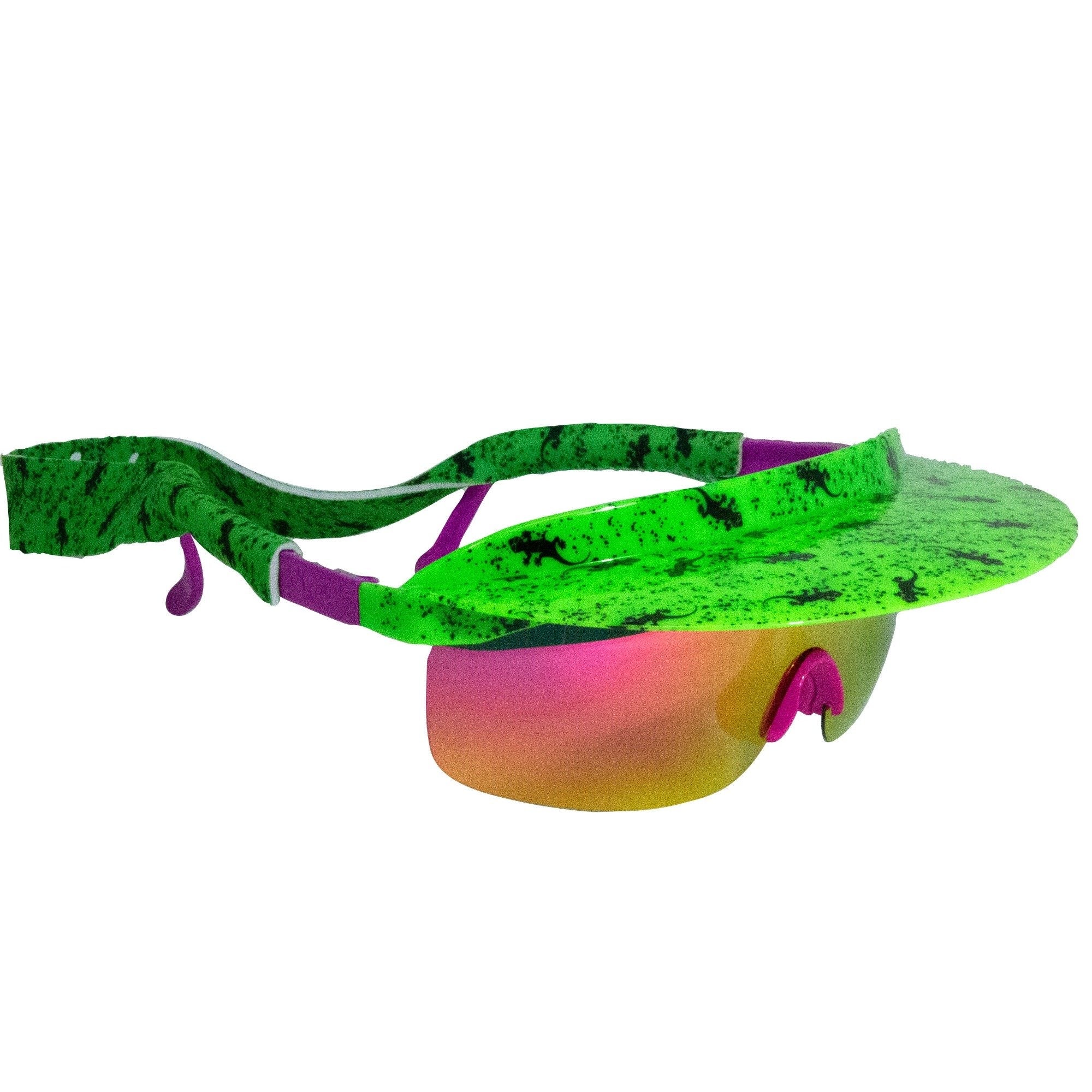 Gecko Hawaii Green Visor Sunglasses