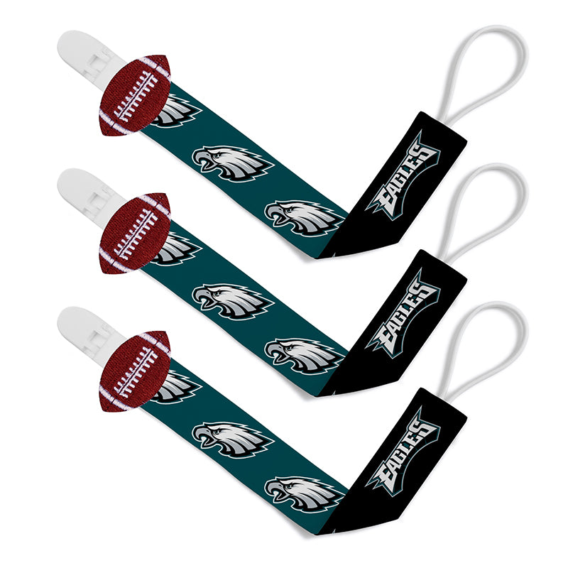 Philadelphia Eagles Pacifier Clips 3-Pack