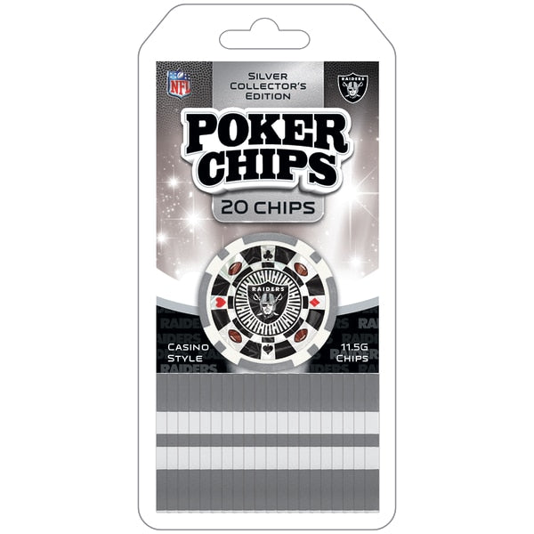 Las Vegas Raiders Poker Chips 20pc