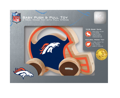 Denver Broncos Wood Push & Pull Toy