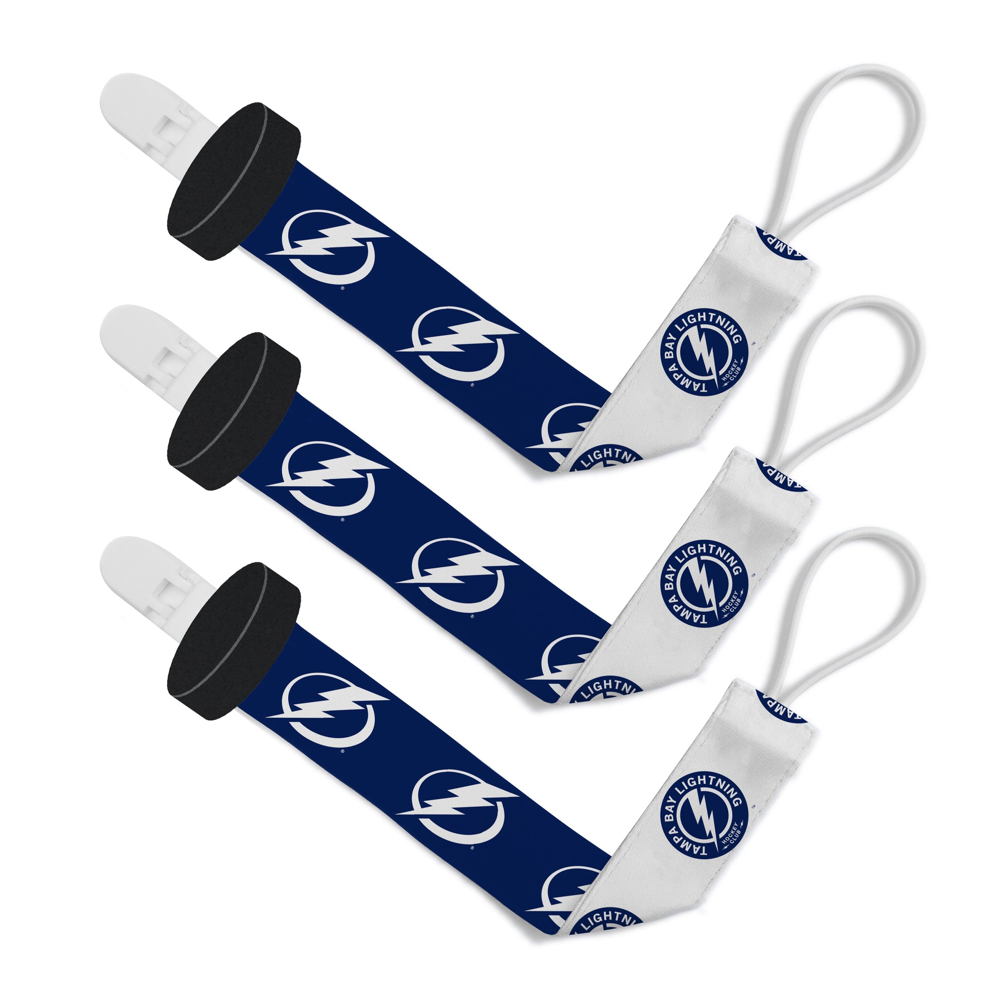 Tampa Bay Lightning Pacifier Clips 3-Pack