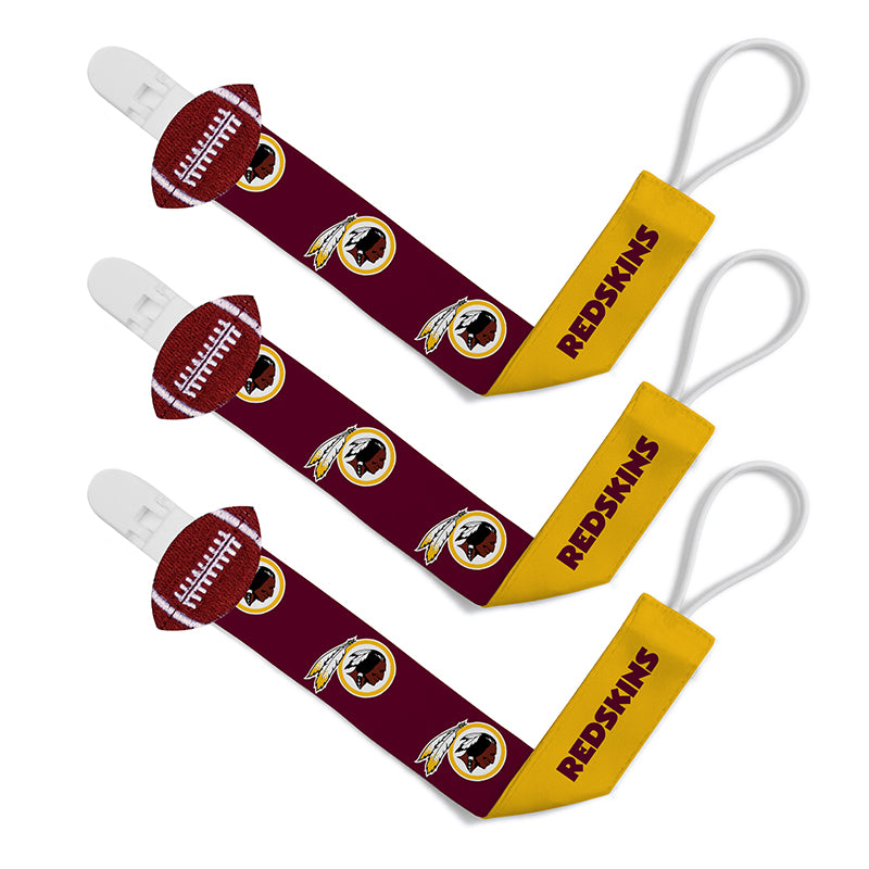 Washington Redskins Pacifier Clips 3-Pack