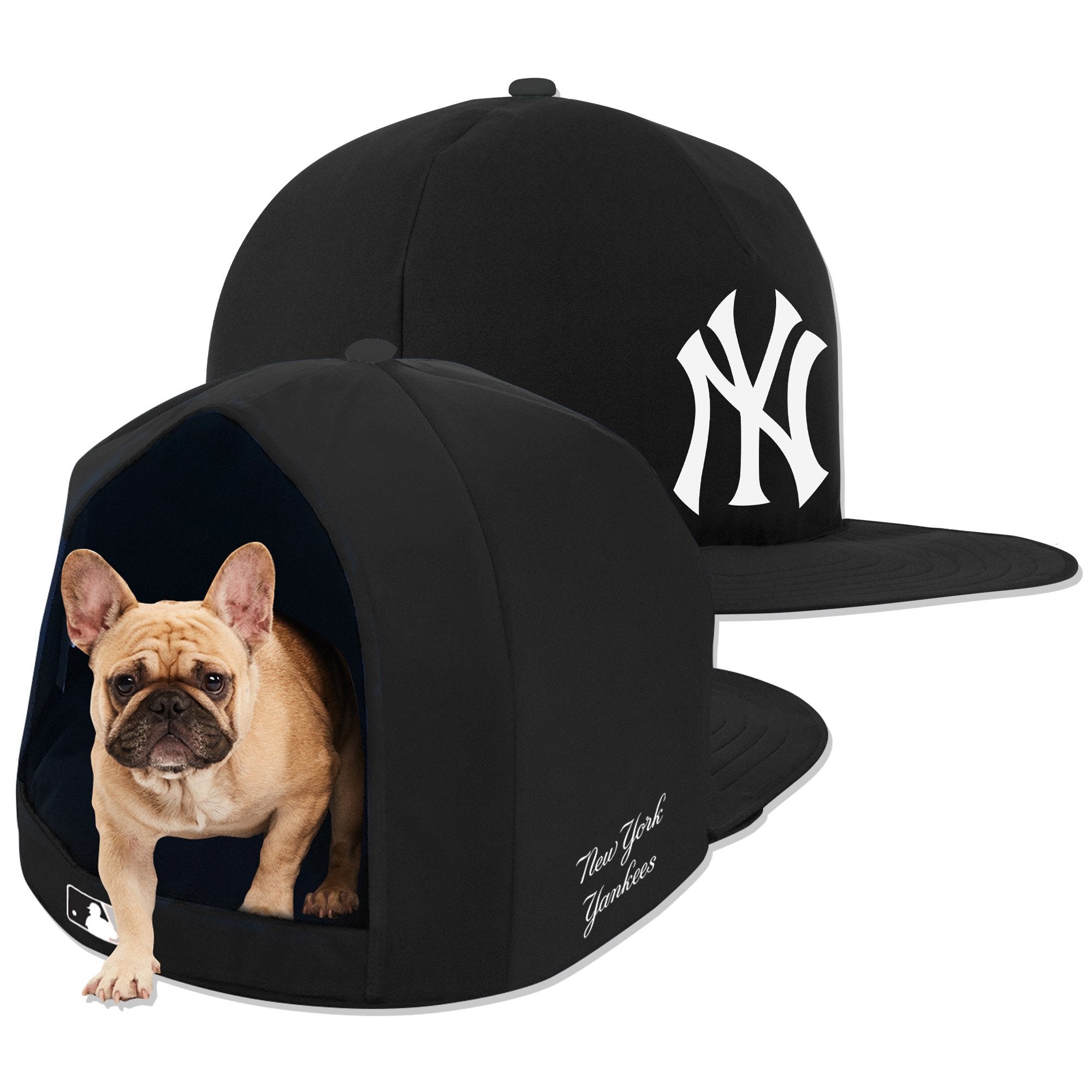New York Yankees NOIR Plush Pet Bed