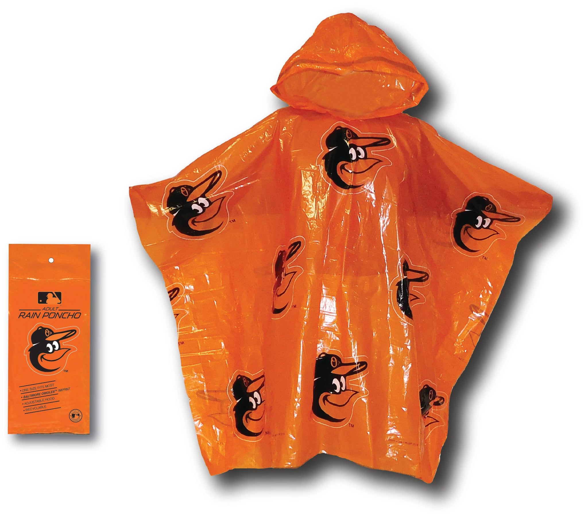 Baltimore Orioles Lightweight Adult Rain Poncho – R2 Collective B2B