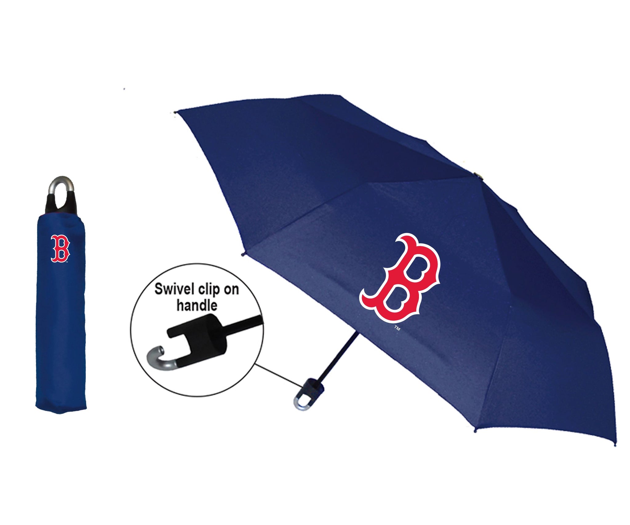 Boston Red Sox Storm Clip Folding Umbrella