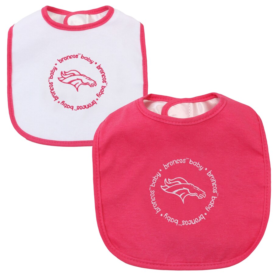 Denver Broncos Baby Bibs 2-Pack - Pink