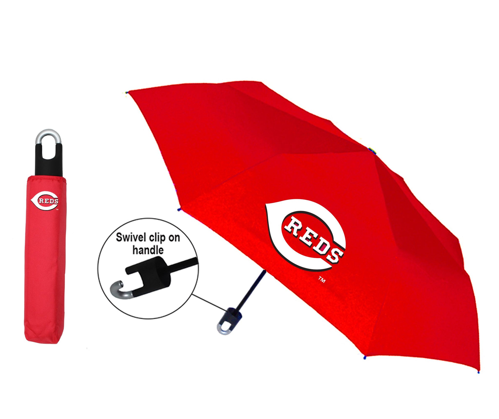 Cincinnati Reds Storm Clip Folding Umbrella