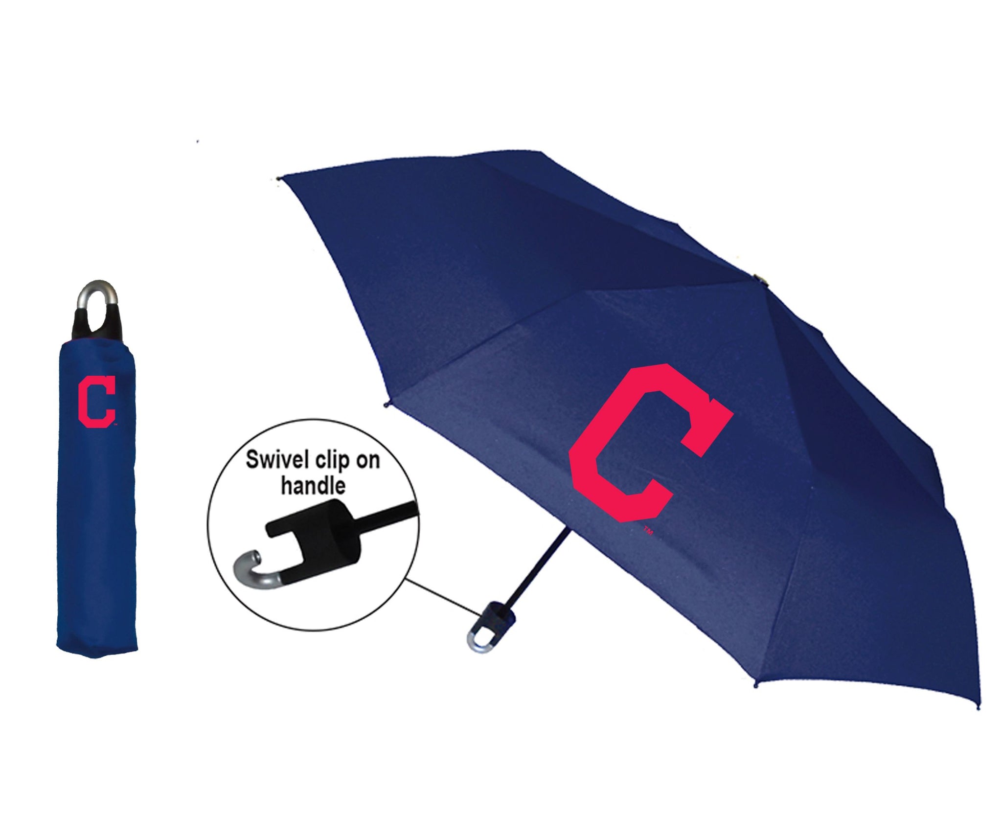 Cleveland Indians Storm Clip Folding Umbrella