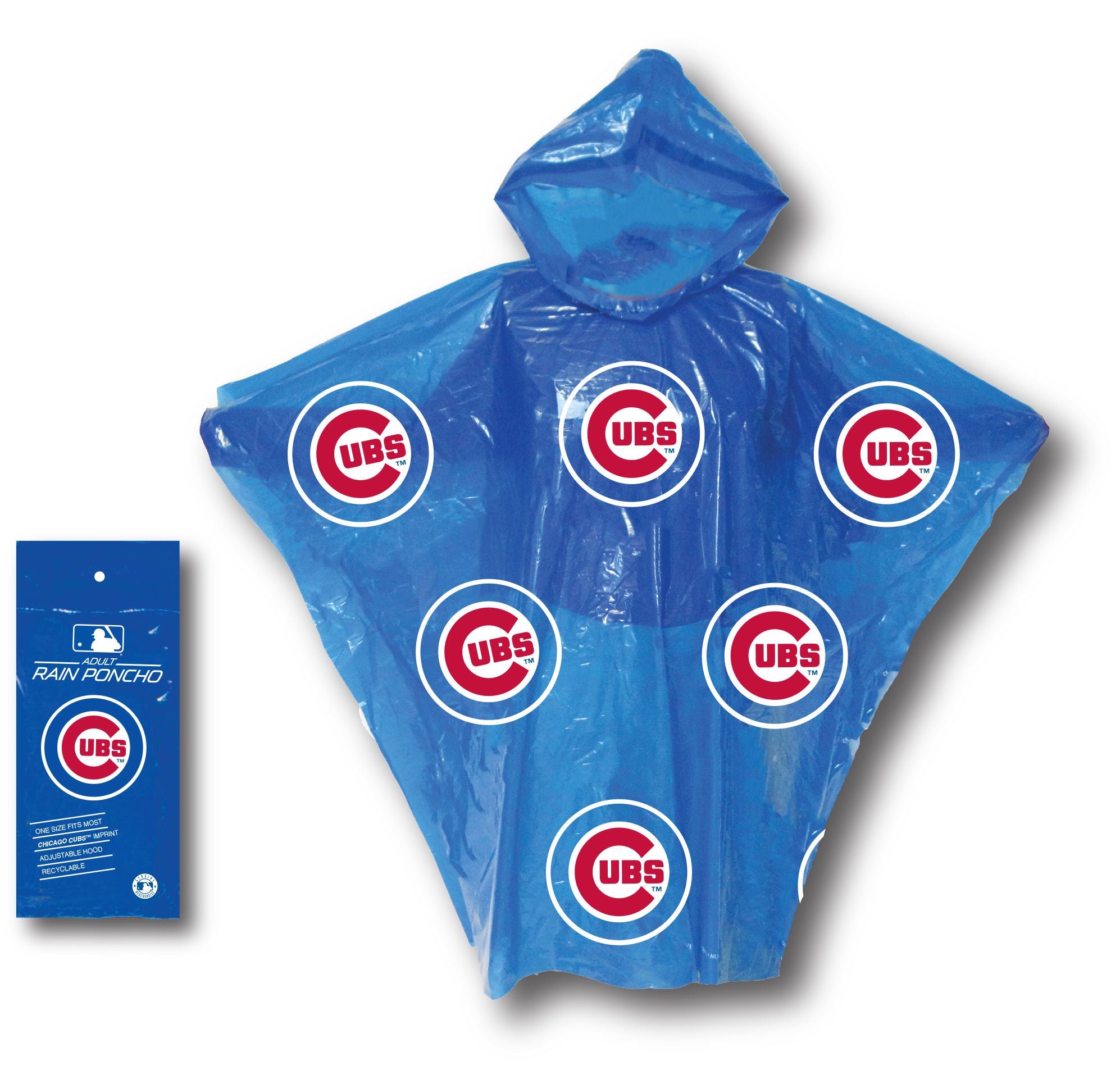Chicago Cubs Lightweight Adult Rain Poncho