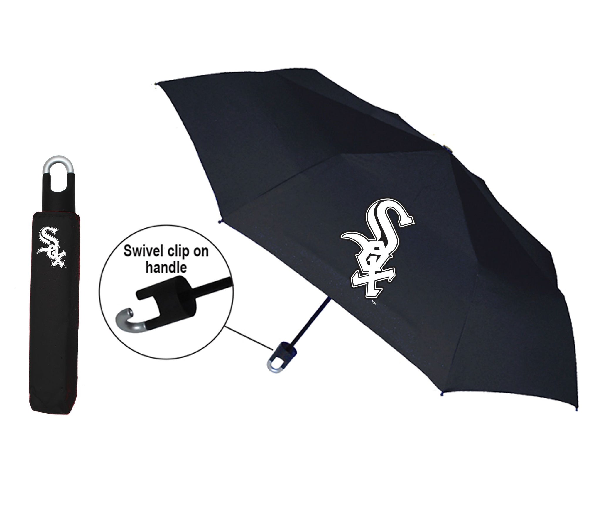 Chicago White Sox Storm Clip Folding Umbrella