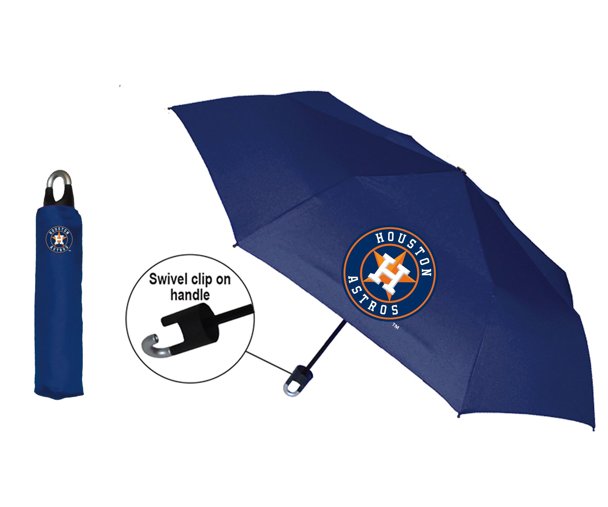 Houston Astros Storm Clip Folding Umbrella