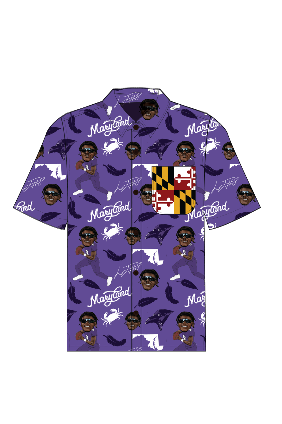 The Lamar Jackson | Purple NFLPA Hawaiian Shirt