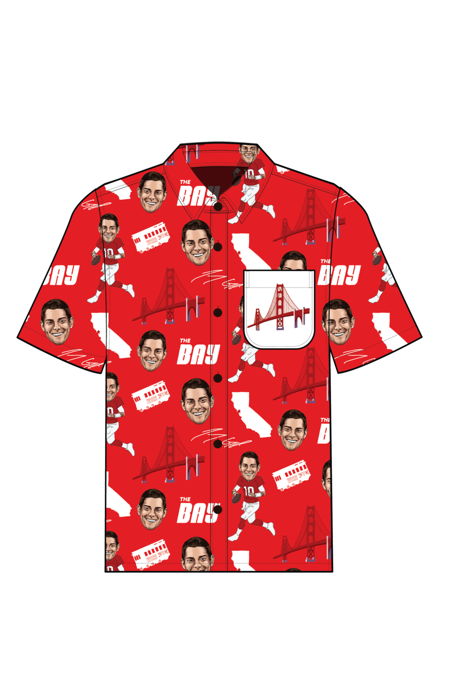 The Jimmy Garapollo | Red NFLPA Hawaiian Shirt